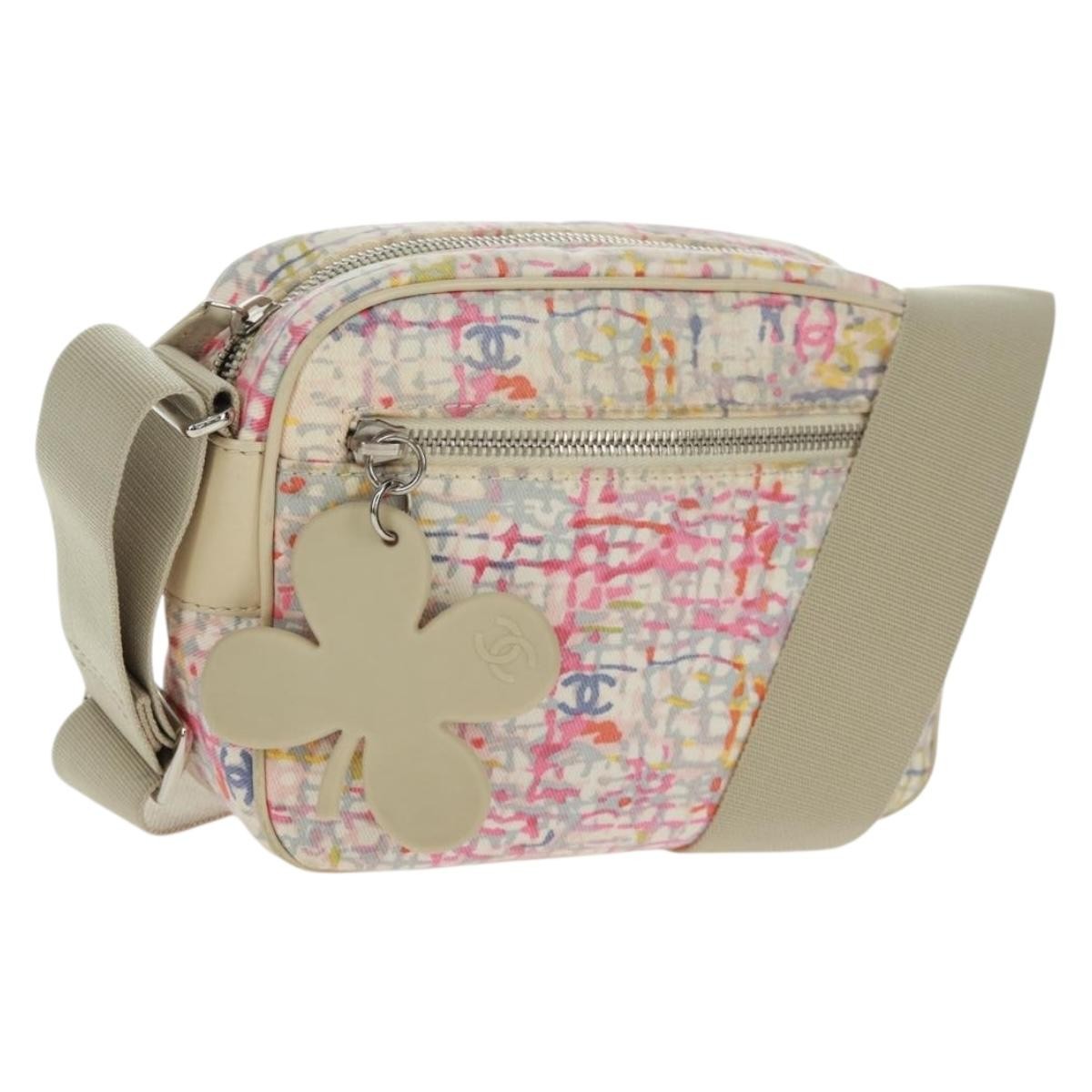 Chanel Vintage Clover Camera Printed Canvas Multicolour Canvas Shoulder Bag Bag (Pre-Owned)