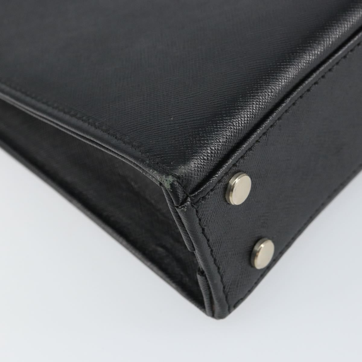 Burberry Vintage Leather Black Leather Briefcase Bag (Pre-Owned)