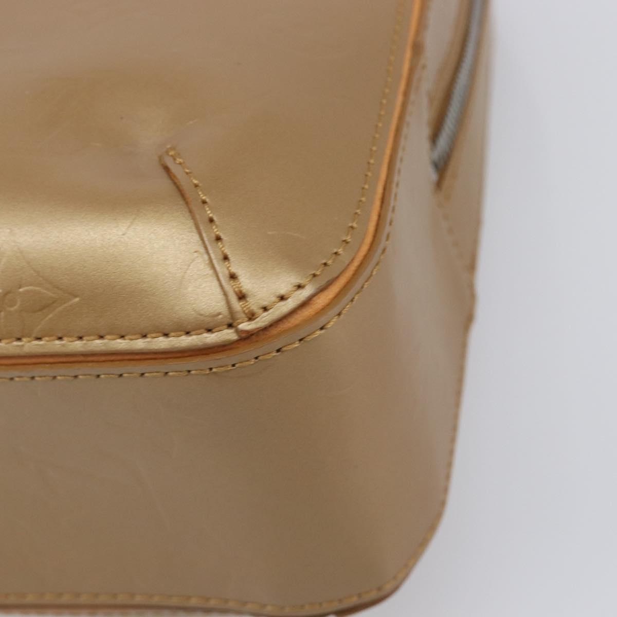 Louis Vuitton Mat Malden Monogram Vernis Beige Canvas Handbag (Pre-Owned)