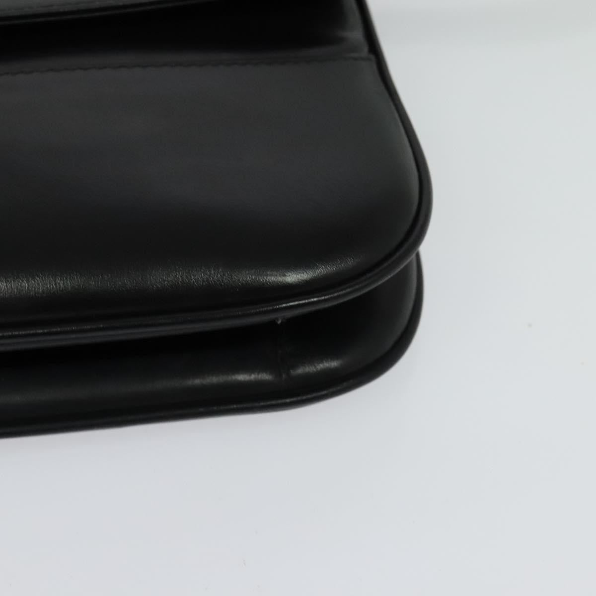 Bally Vintage Leather Black Leather Shoulder Bag Bag (Pre-Owned)