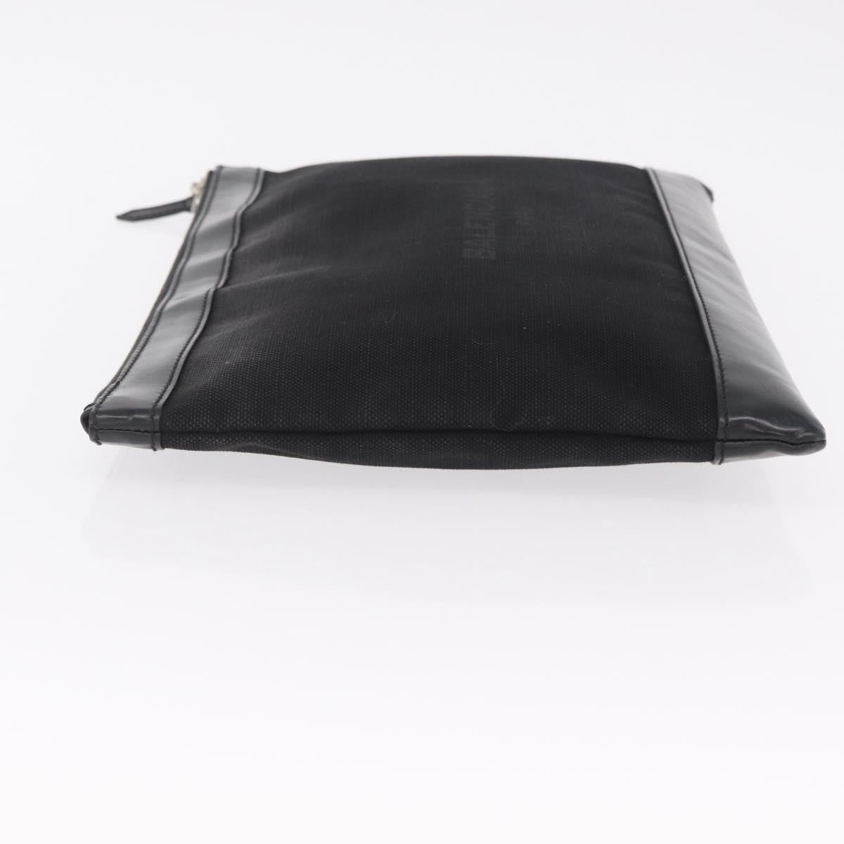 Balenciaga Navy Zip Canvas And Leather Black Canvas Clutche & Pouche Bag (Pre-Owned)