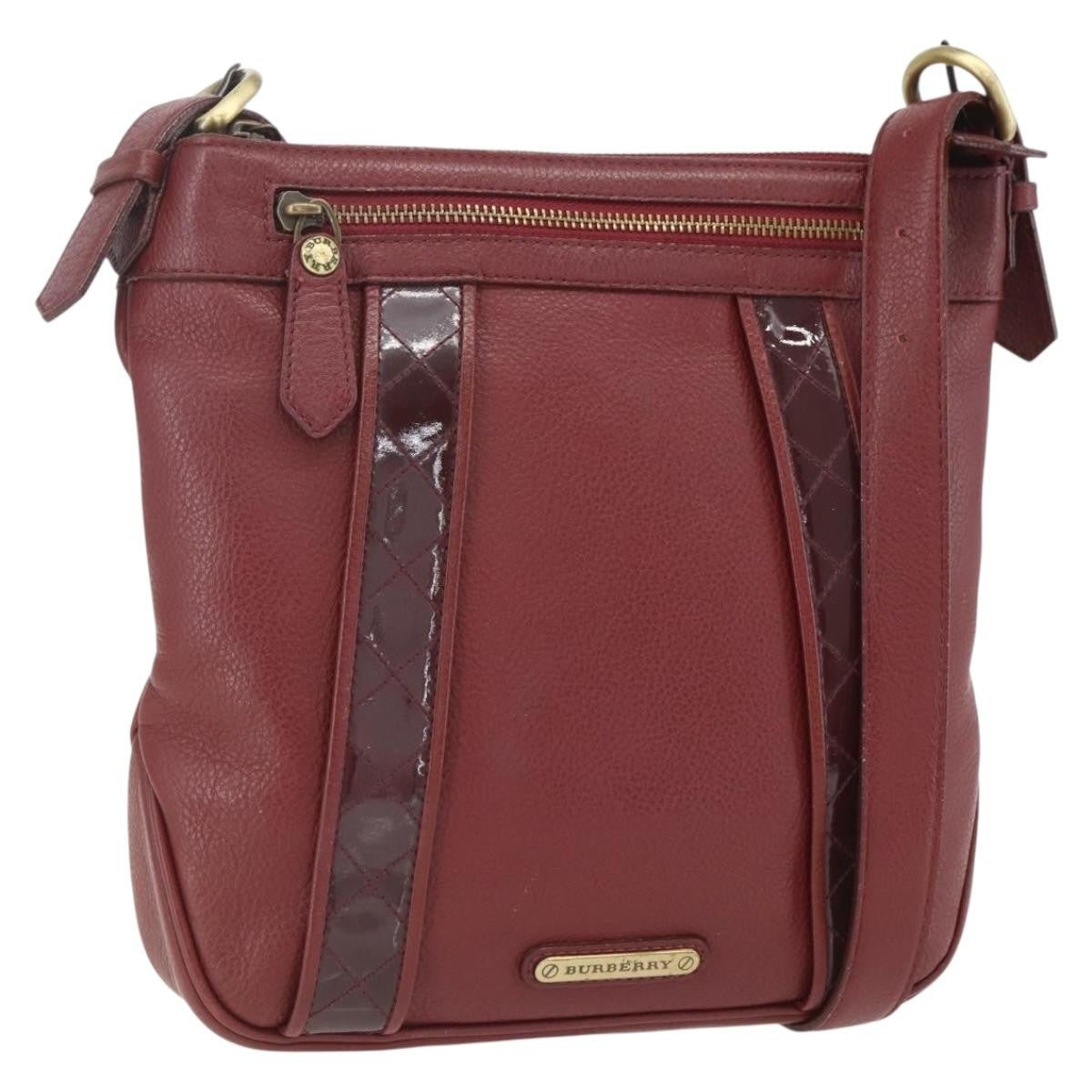 Burberry Vintage Leather Red Leather Shoulder Bag Bag (Pre-Owned)