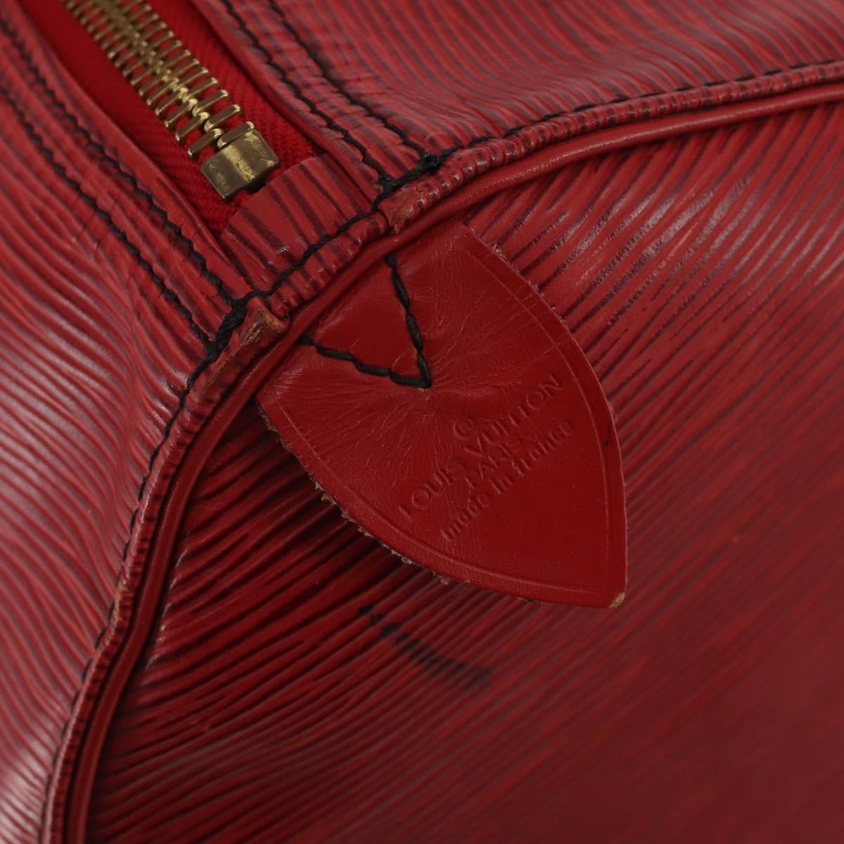 Louis Vuitton Keepall Epi Red Leather Travel Bag Bag (Pre-Owned)
