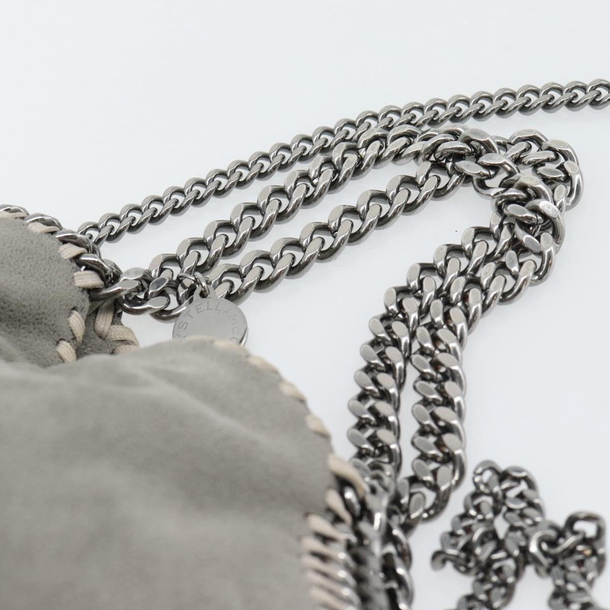 Stella Mccartney Falabella Fold Over Shaggy Deer Gray Polyester Shoulder Bag Bag (Pre-Owned)