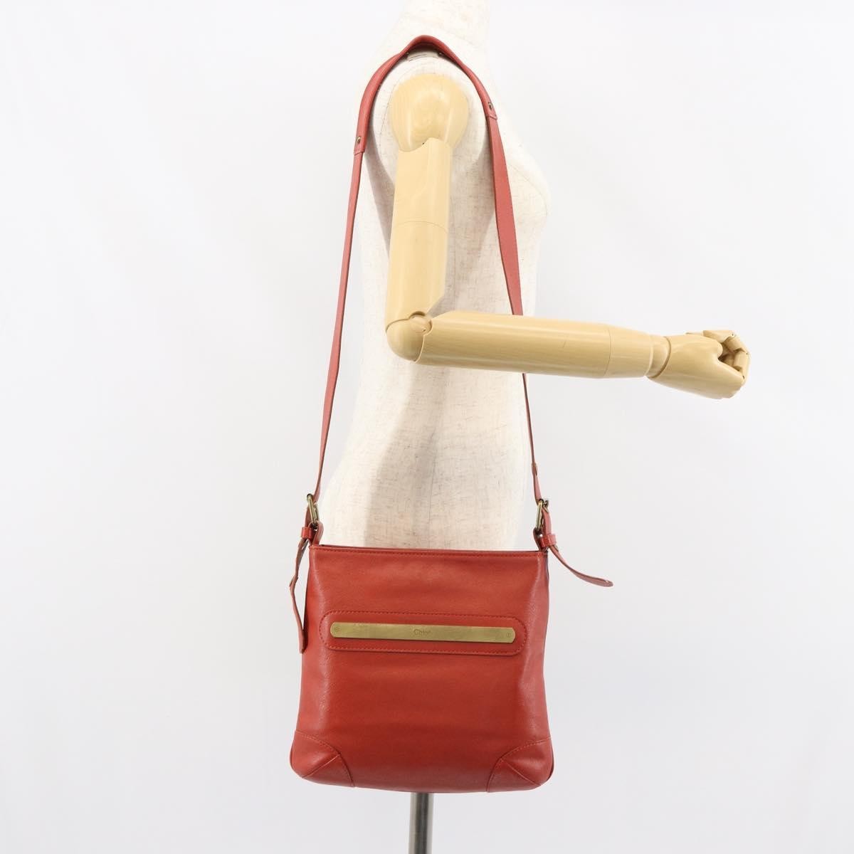 Chloe Vintage Leather Orange Leather Shoulder Bag Bag (Pre-Owned)