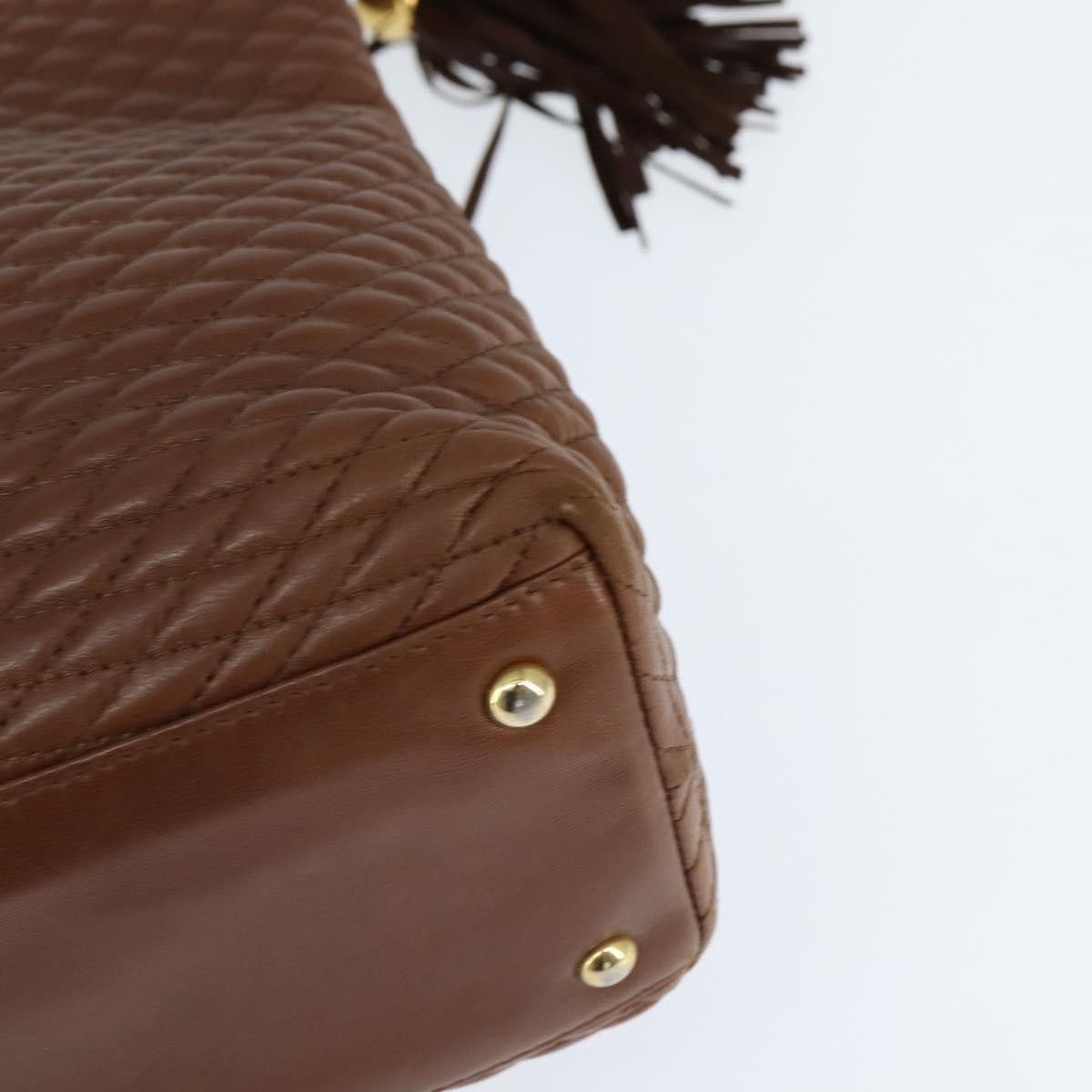Bally Vintage Leather Brown Leather Tote Bag Bag (Pre-Owned)