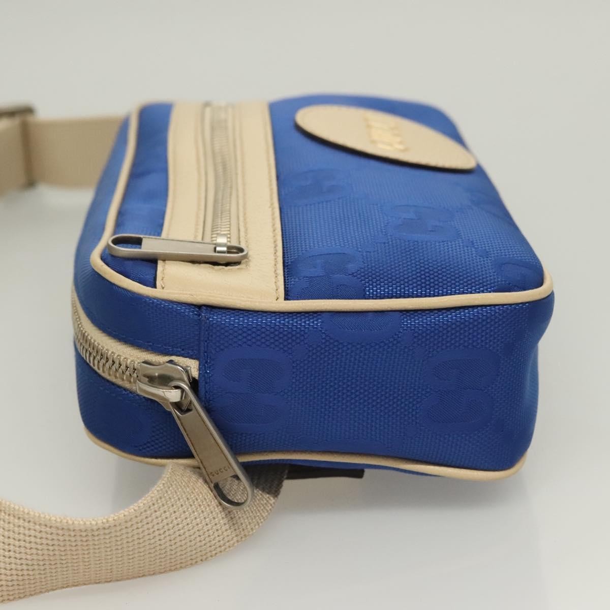 Gucci Off The Grid Belt Gg Econyl Blue Canvas Shoulder Bag Bag (Pre-Owned)