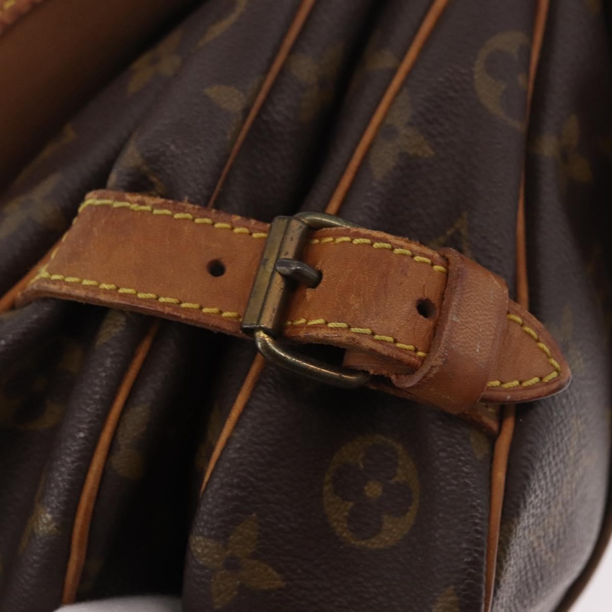 Louis Vuitton Saumur Monogram Canvas Brown Canvas Shoulder Bag Bag (Pre-Owned)