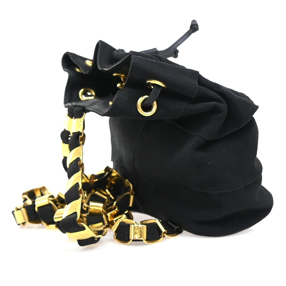 Salvatore Ferragamo Vala Canvas Black Canvas Backpack Bag (Pre-Owned)