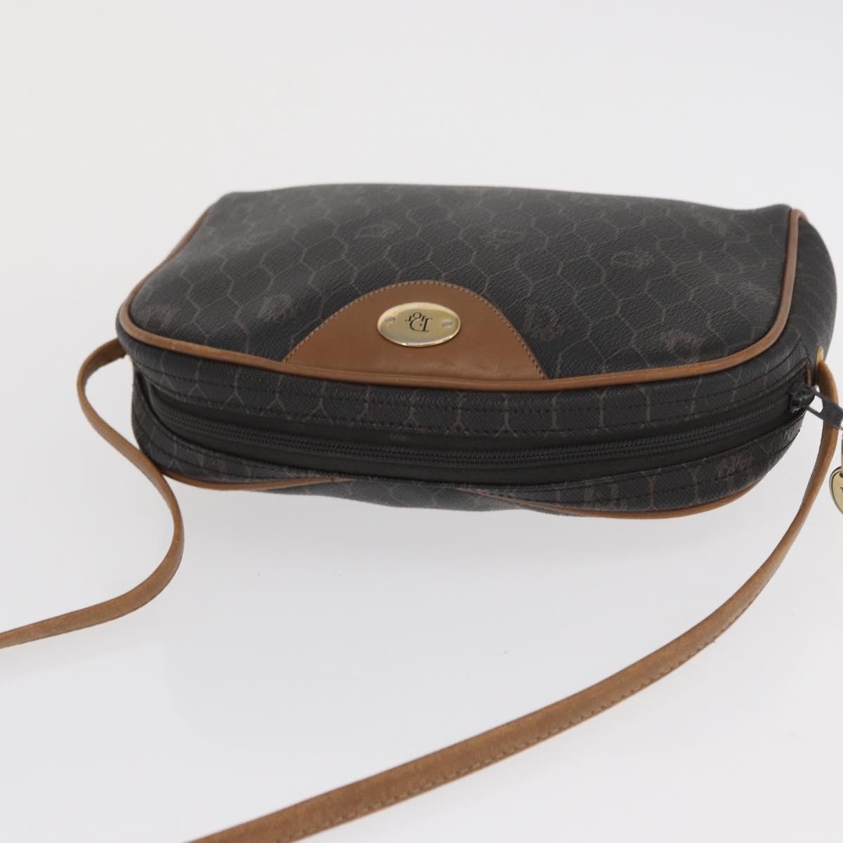 Christian Dior Vintage Honeycomb Canvas And Leather Black Canvas Shoulder Bag Bag (Pre-Owned)