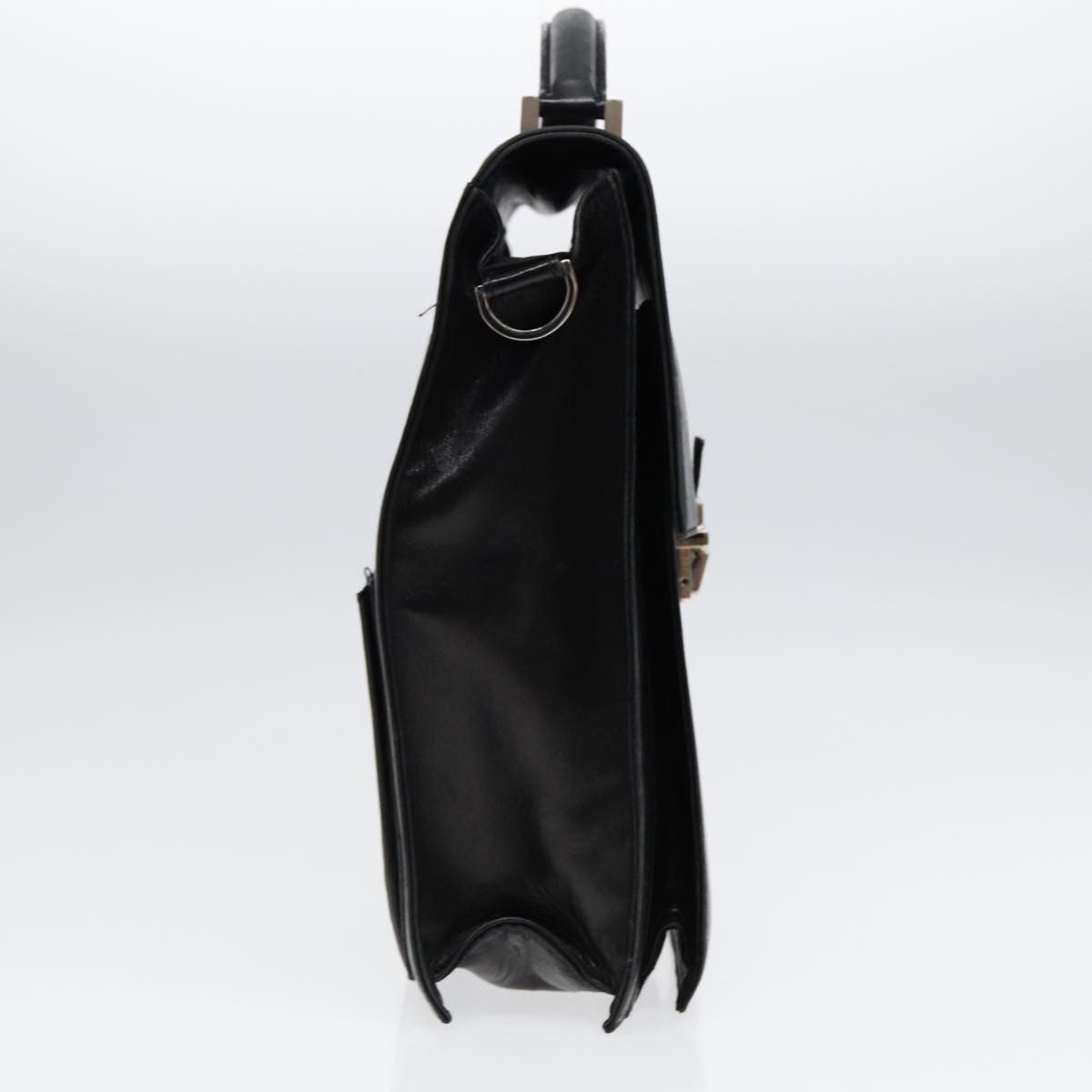 Fendi Vintage Leather Black Leather Handbag (Pre-Owned)