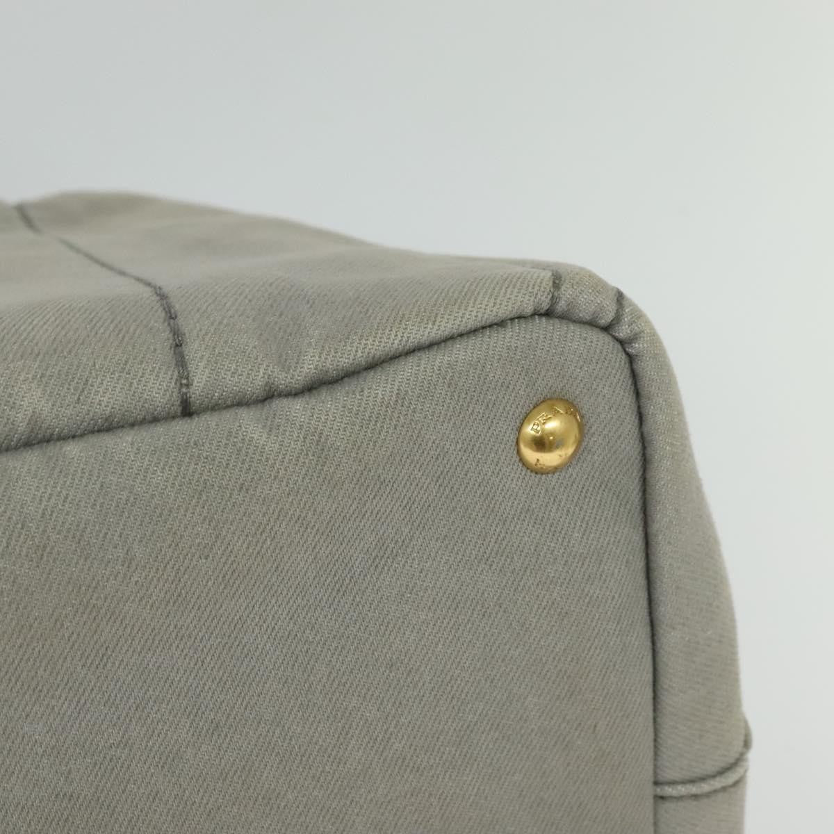 Prada Canapa Tote Canvas Gray Canvas Bag (Pre-Owned)