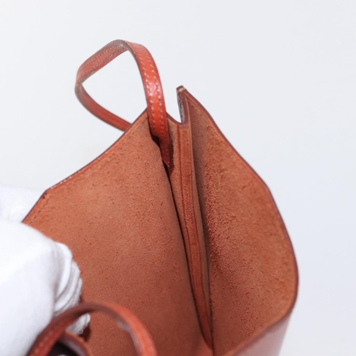 Hermes Onimaitou Leather Red Leather Shoulder Bag Bag (Pre-Owned)