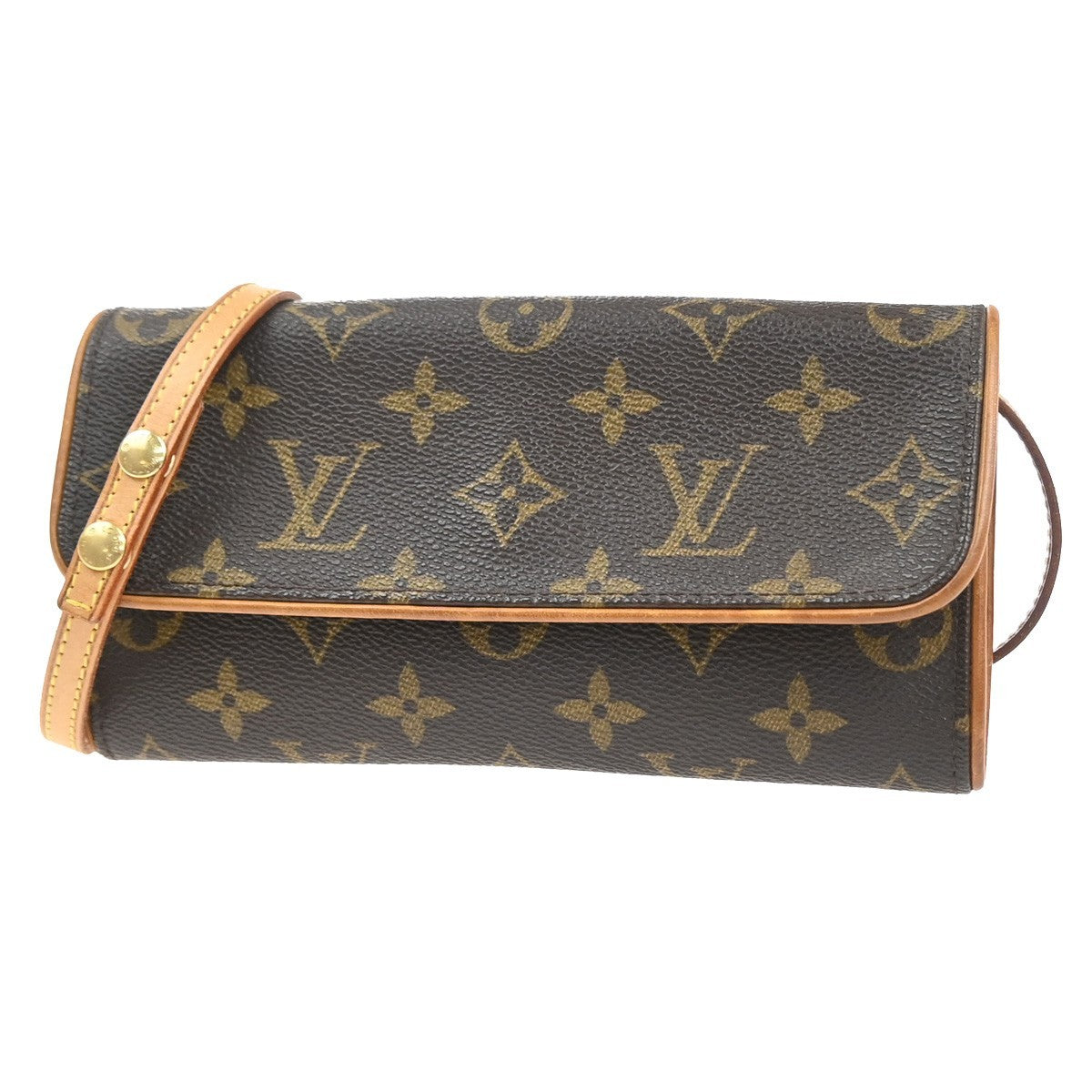 Louis Vuitton Twin Monogram Canvas Brown Canvas Clutche & Pouche Bag (Pre-Owned)