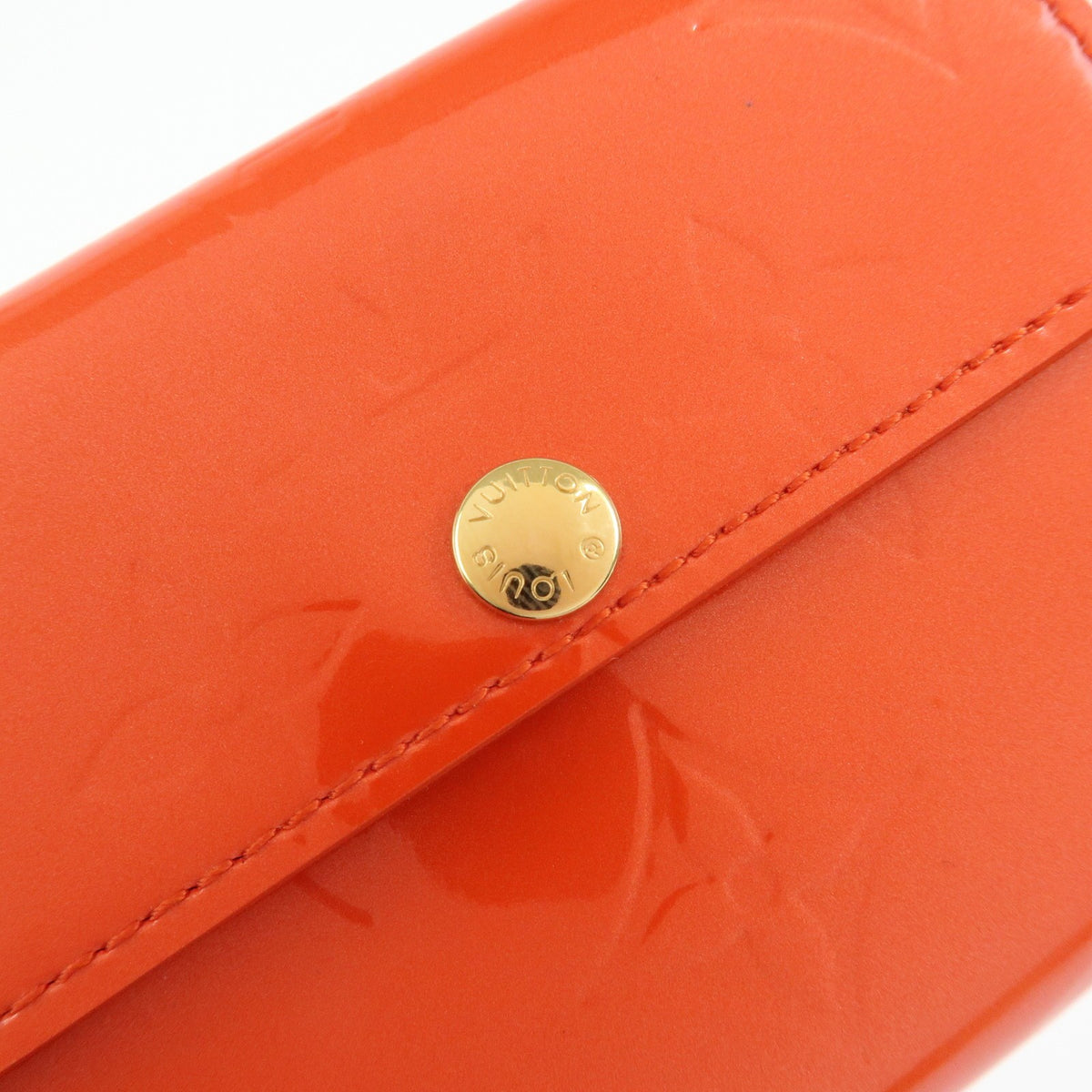 Louis Vuitton Ludlow Vernis Orange Leather Wallets Accessory (Pre-Owned)