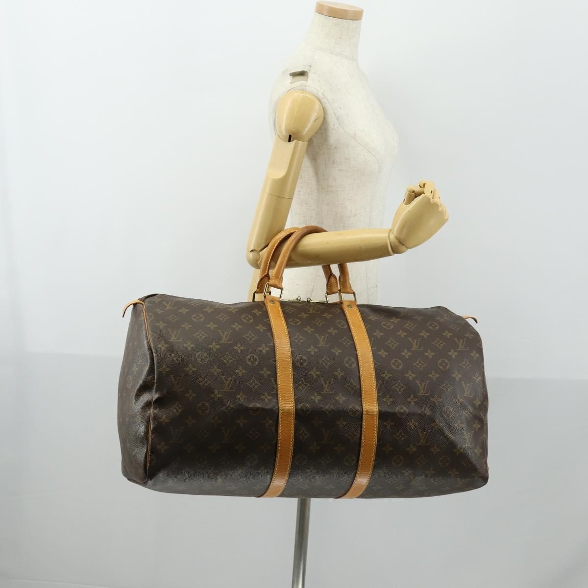 Louis Vuitton Keepall Monogram Canvas Brown Canvas Travel Bag Bag (Pre-Owned)