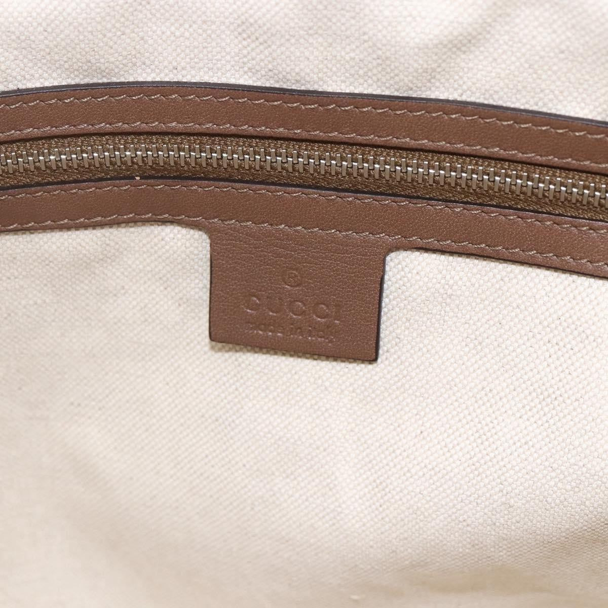 Gucci Braided Strap Zip Messenger Leather Brown Leather Shoulder Bag Bag (Pre-Owned)