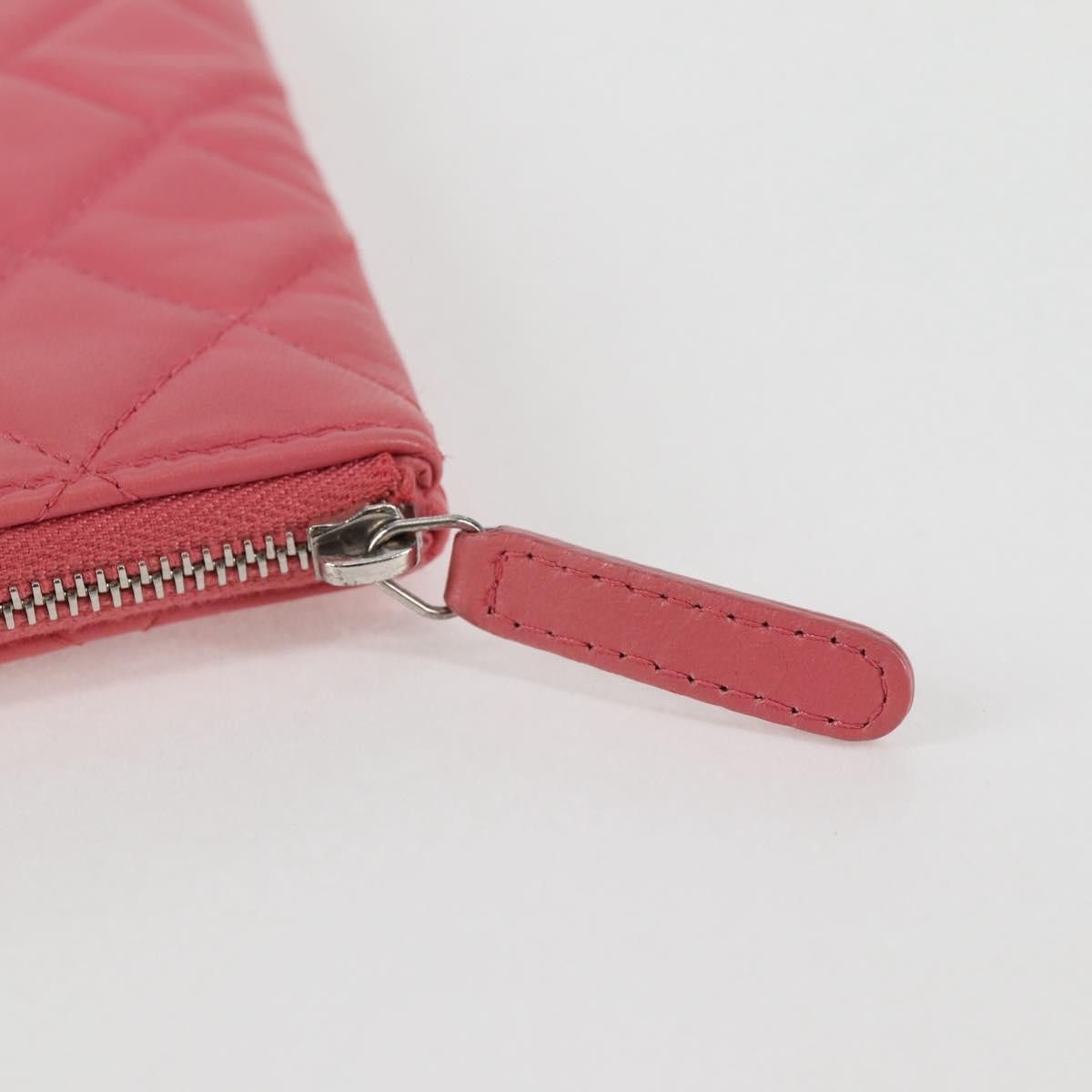 Chanel Cc Casino O Case Clutch Quilted Lambskin Pink Leather Clutche & Pouche Bag (Pre-Owned)