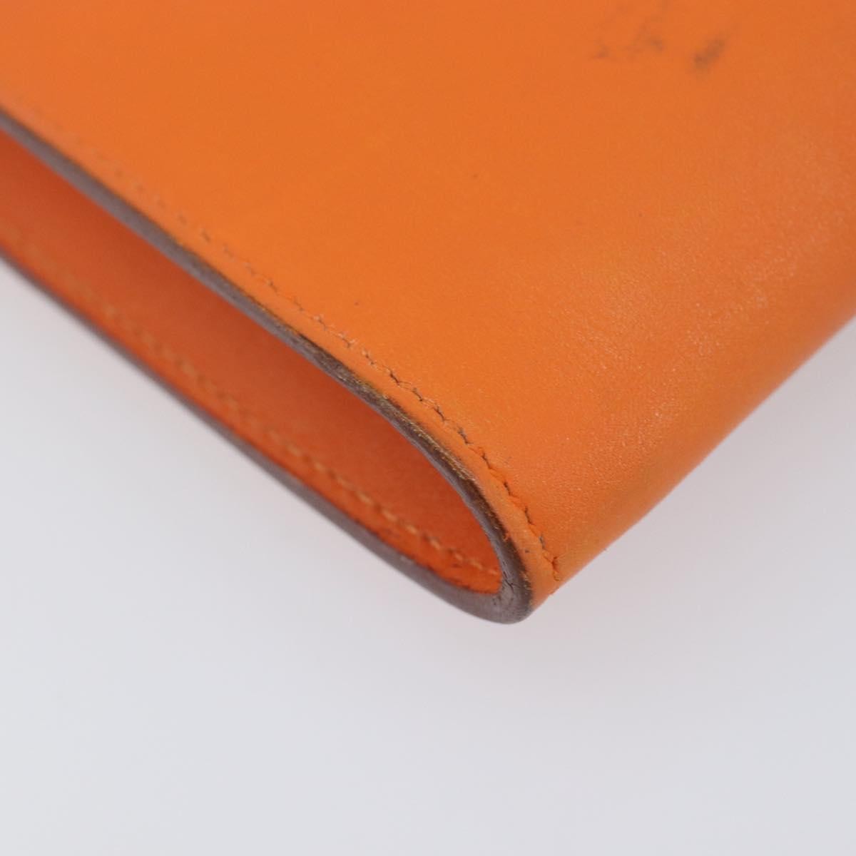 Hermes Onimaitou Pochette Box Calf Orange Leather Clutche & Pouche Bag (Pre-Owned)