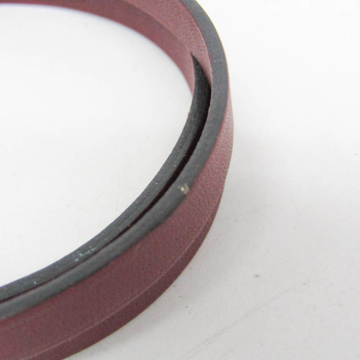 Hermes Hapi 3 Leather Burgundy Leather Bracelet Jewelry (Pre-Owned)