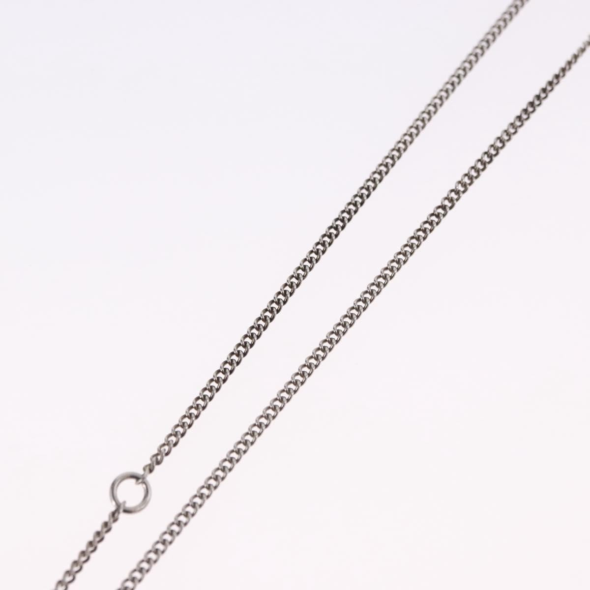 Chanel Cc Pearl Drop Pendant Metal With Faux Pearl Silver Metal Necklace Jewelry (Pre-Owned)