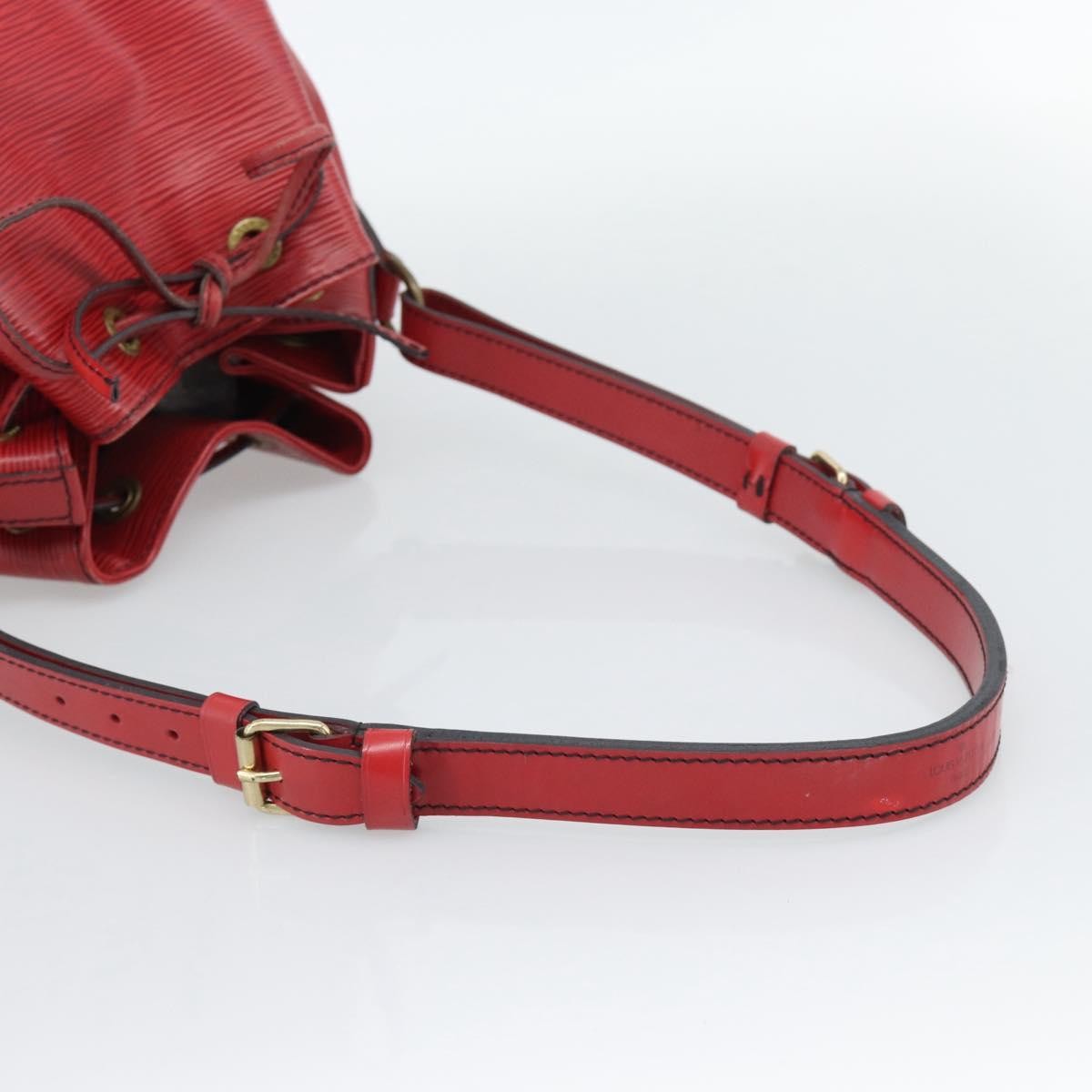 Louis Vuitton Petit Noe Monogram Canvas Red Leather Shoulder Bag Bag (Pre-Owned)