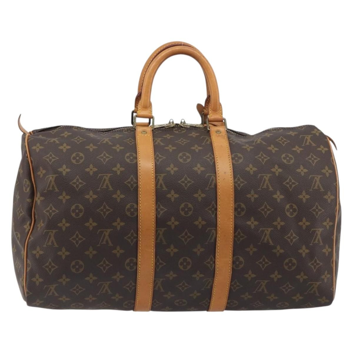 Louis Vuitton Keepall Monogram Brown Canvas Travel Bag Bag (Pre-Owned)