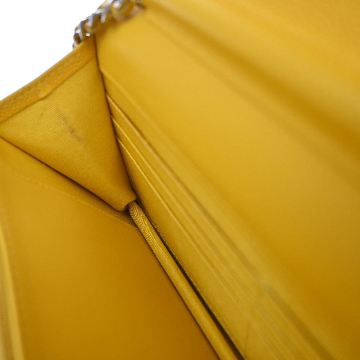 Chanel Wallet On Chain Quilted Caviar Yellow Calfskin Crossbody Bag Bag (Pre-Owned)