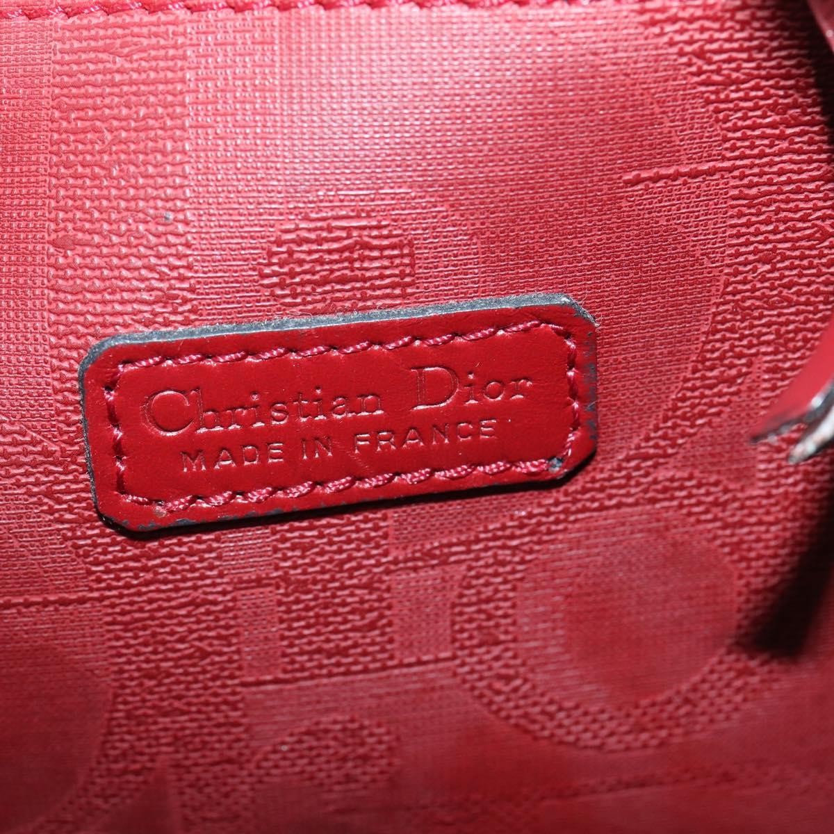 Christian Dior Vintage Trotter Duffle Diorissimo Canvas Red Canvas Travel Bag Bag (Pre-Owned)