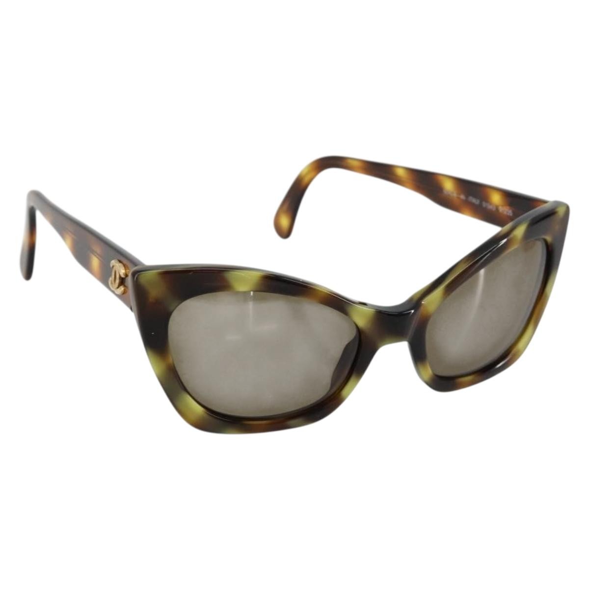 Chanel Logo Cc Plastic Brown Plastic Sunglasse Accessory (Pre-Owned)