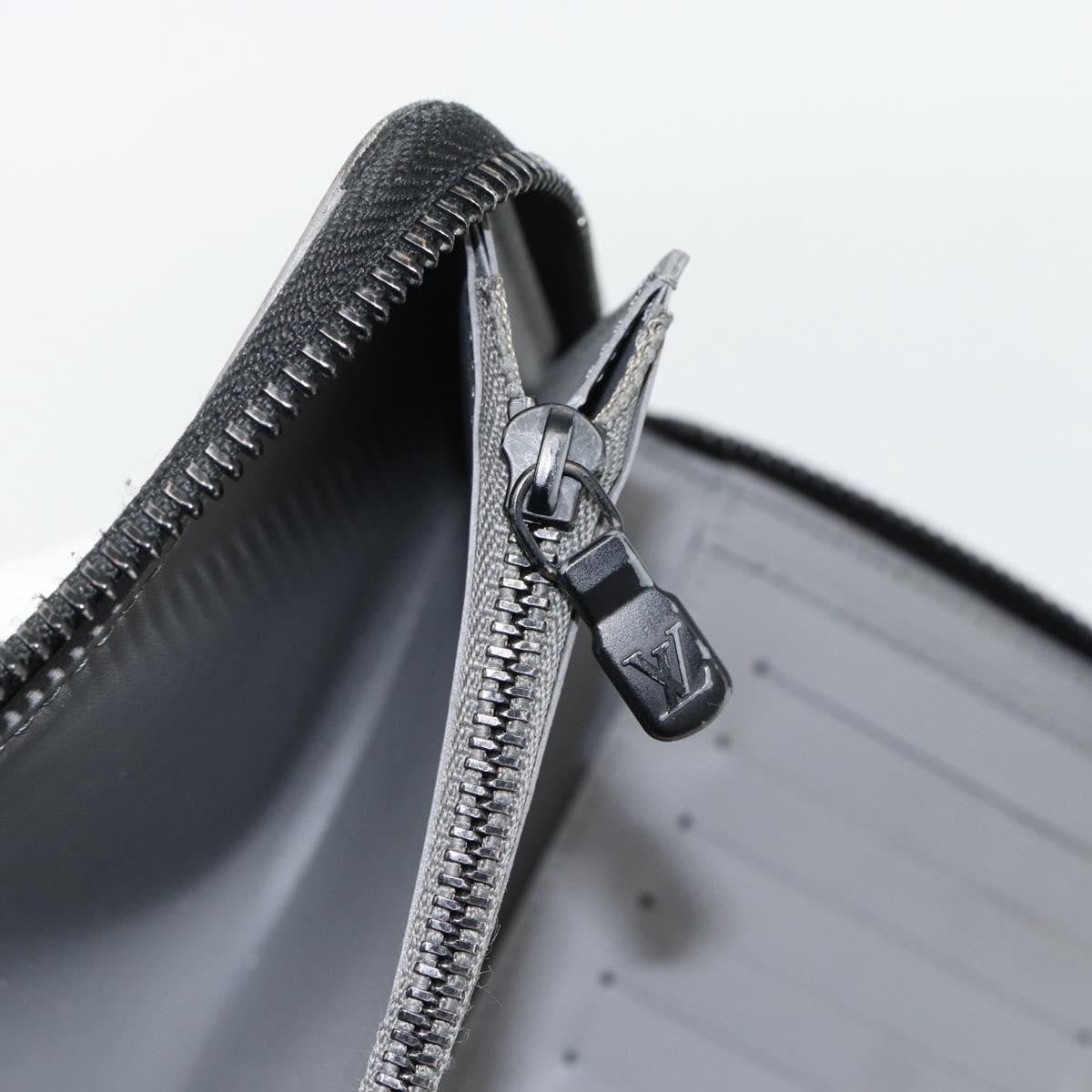 Louis Vuitton Zippy Wallet Vertical Monogram Shadow Leather Gray Leather Wallets Accessory (Pre-Owned)