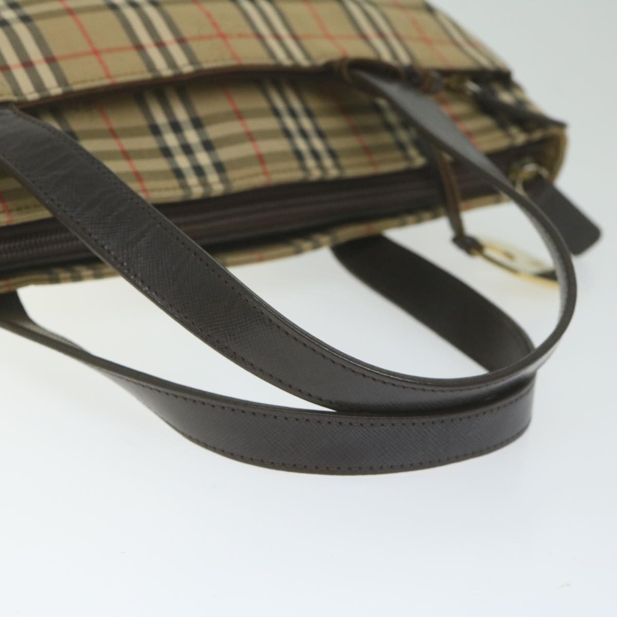 Burberry Nova Check Nova Check Canvas And Leather Beige Canvas Handbag (Pre-Owned)