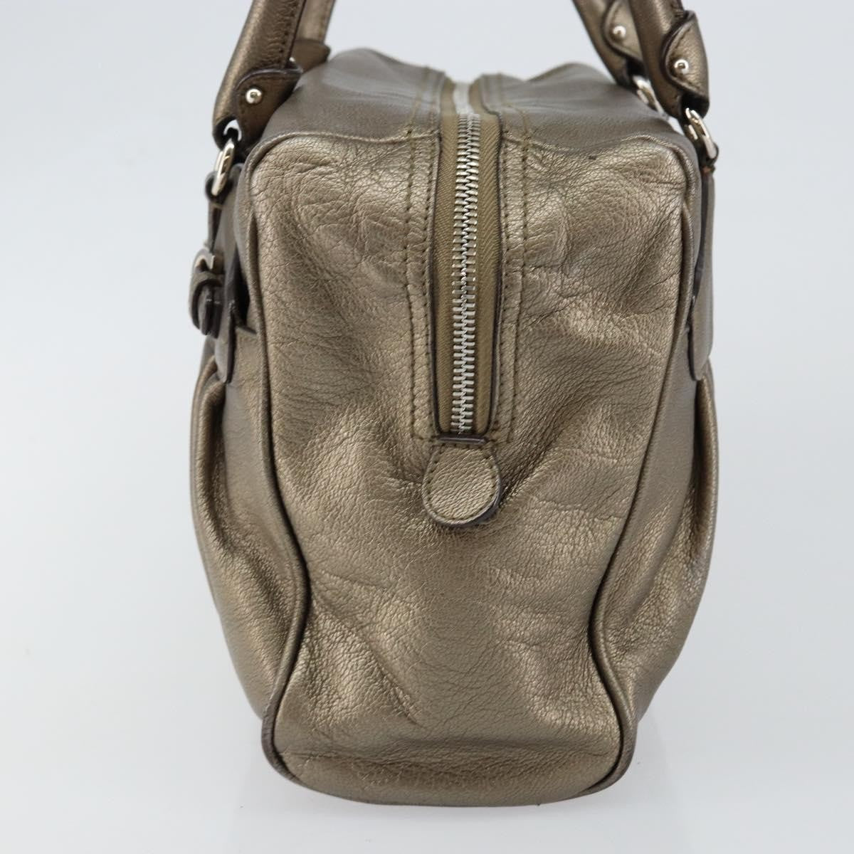 Salvatore Ferragamo Gancini Buckle Leather Gold Leather Tote Bag Bag (Pre-Owned)
