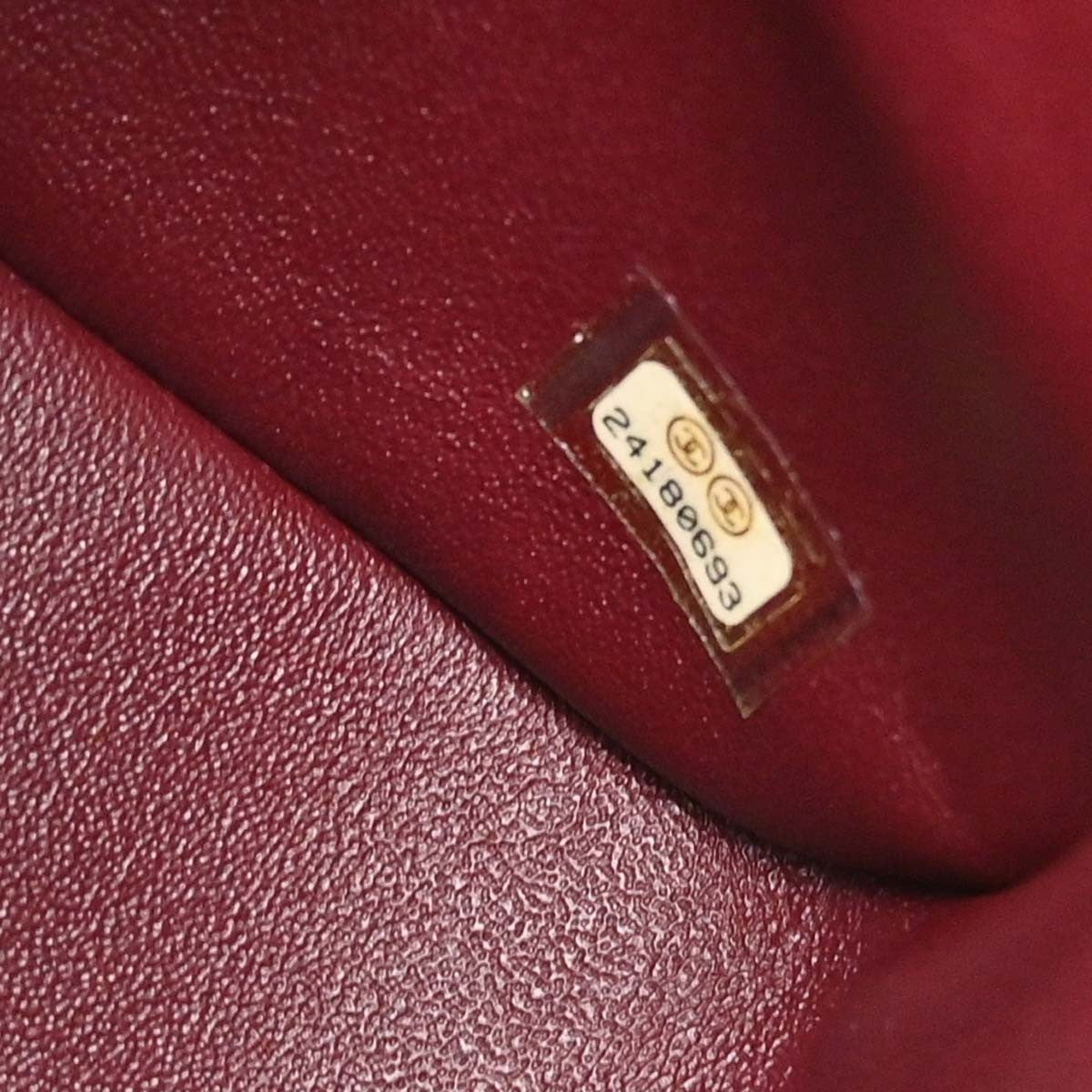 Chanel Vintage Classic Double Flap Quilted Lambskin Black Leather Handbag (Pre-Owned)