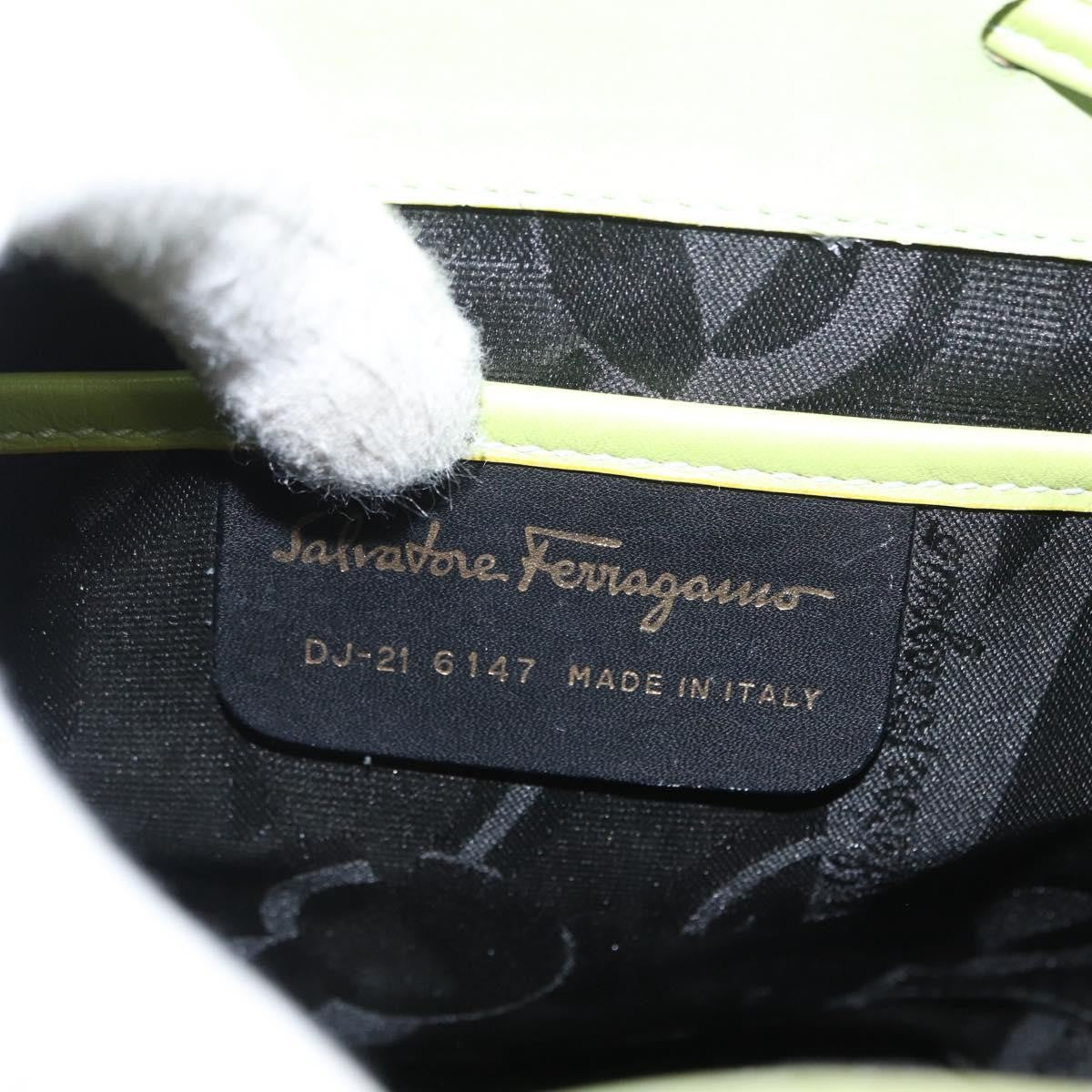 Salvatore Ferragamo Gancini Suede Green Suede Backpack Bag (Pre-Owned)