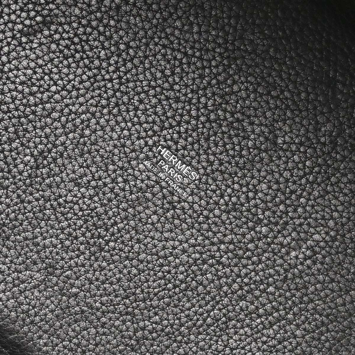 Hermes Picotin Clemence Black Leather Handbag (Pre-Owned)