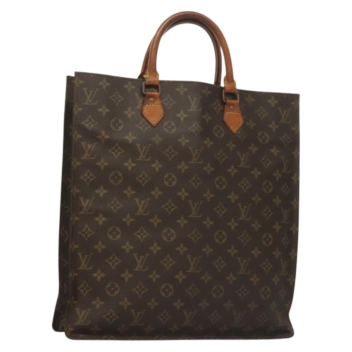 Louis Vuitton Vintage Sac Plat Monogram Canvas Brown Canvas Handbag (Pre-Owned)