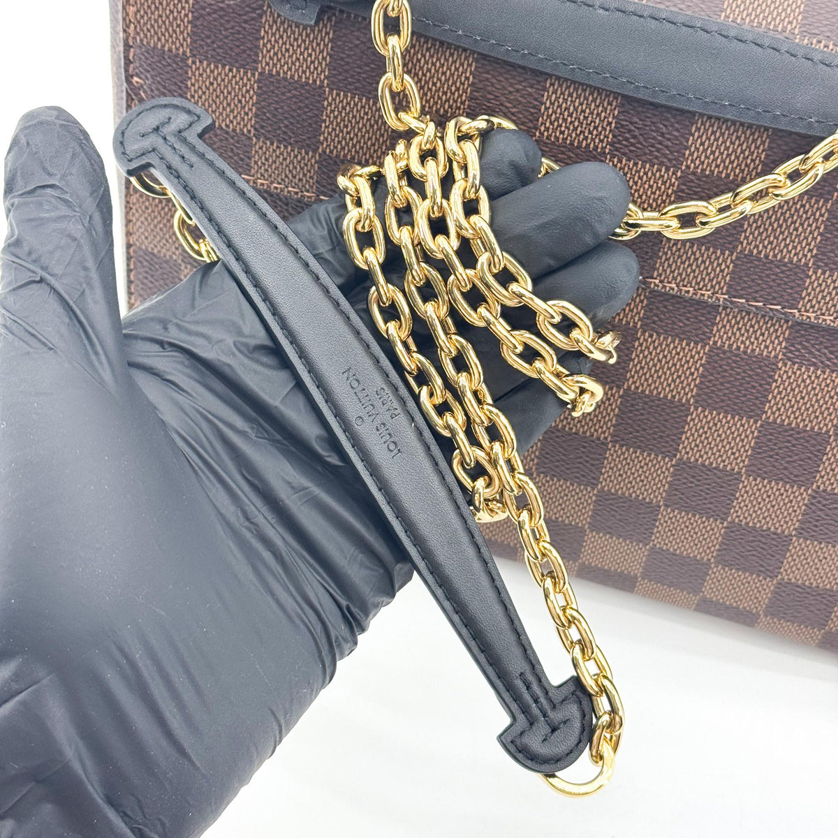 Louis Vuitton Vavin Damier With Leather Brown Canvas Tote Bag Bag (Pre-Owned)