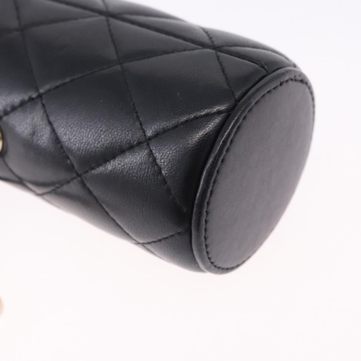 Chanel Drawstring Bucket With Chain Quilted Lambskin Black Leather Shoulder Bag Bag (Pre-Owned)