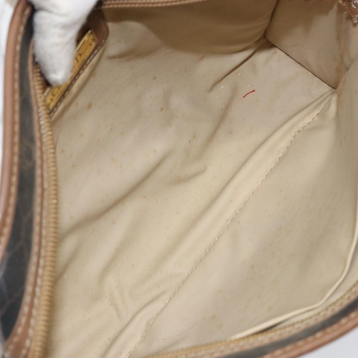 Christian Dior Vintage Honeycomb Zip Canvas And Leather Black Canvas Clutche & Pouche Bag (Pre-Owned)