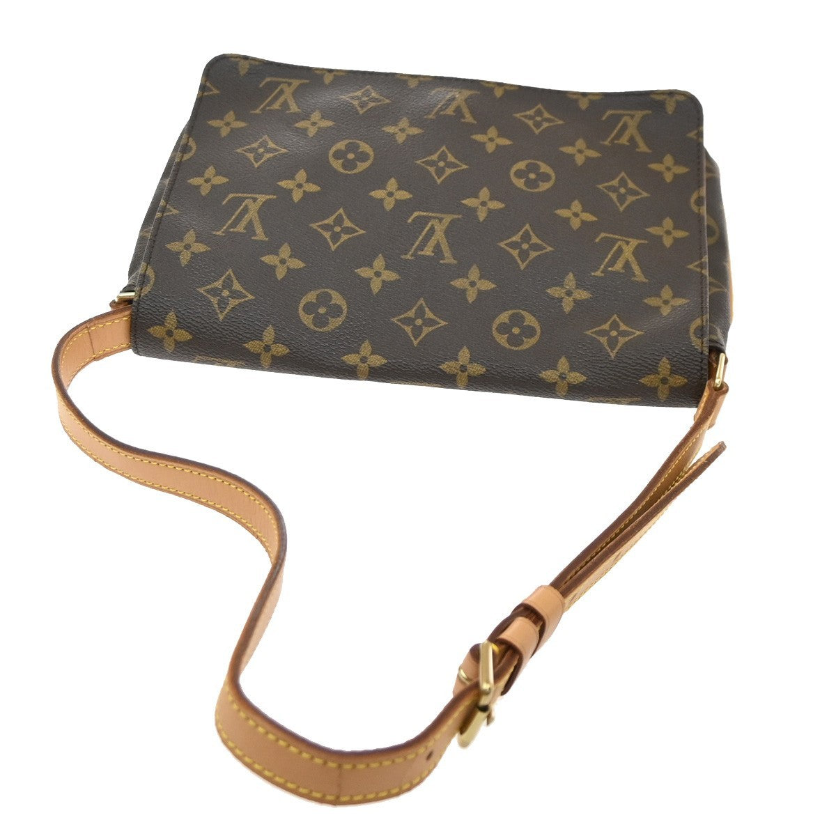 Louis Vuitton Musette Tango Monogram Canvas Brown Canvas Shoulder Bag Bag (Pre-Owned)