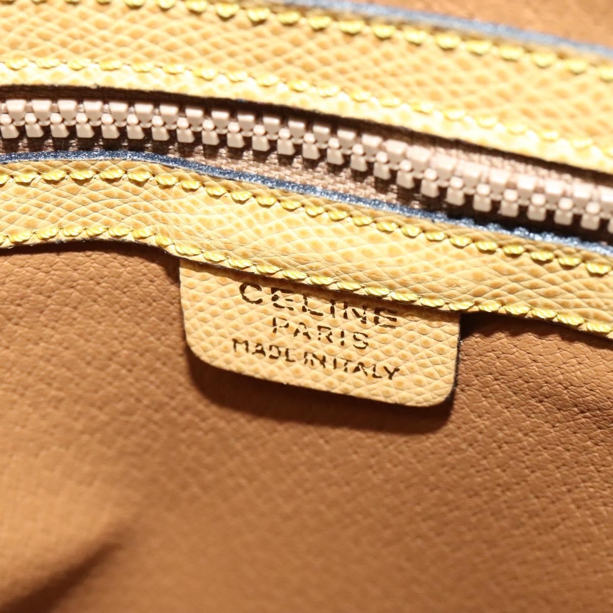 Celine Handbag Leather Yellow Leather Handbag (Pre-Owned)