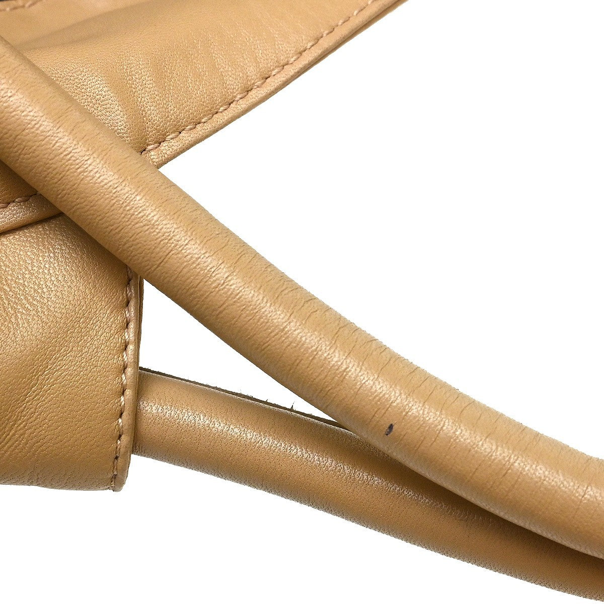Loewe Anagram Logo Nappa Aire Hand Leather Beige Leather Handbag (Pre-Owned)
