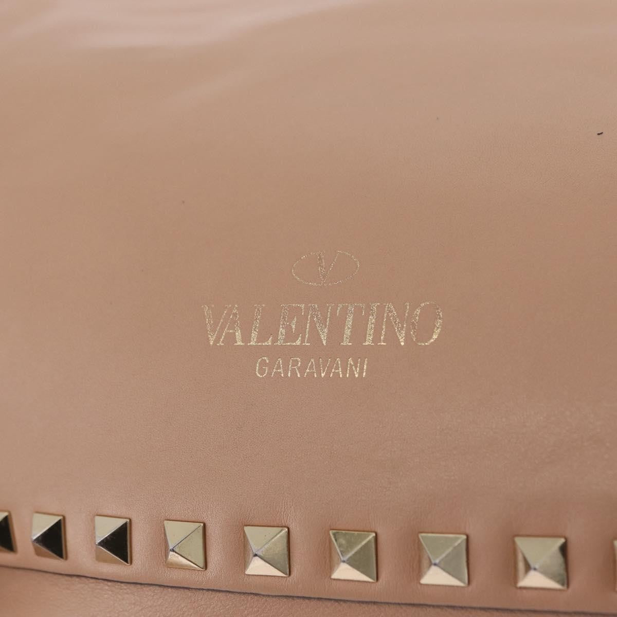 Valentino Garavani Rockstud Soft Leather Beige Leather Tote Bag Bag (Pre-Owned)
