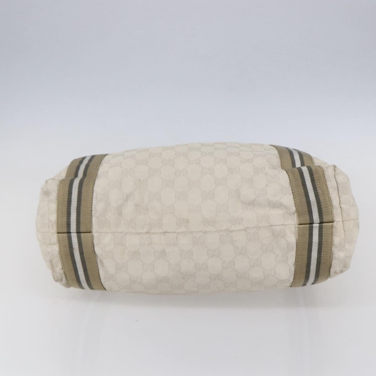 Gucci Original Web Gg Canvas Beige Canvas Tote Bag Bag (Pre-Owned)