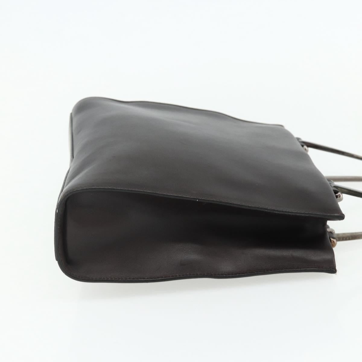 Gucci Vintage Leather Brown Leather Handbag (Pre-Owned)