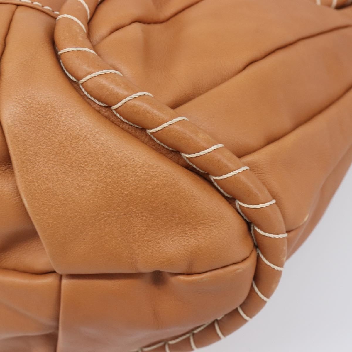 Celine Shoulder Leather Brown Leather Shoulder Bag Bag (Pre-Owned)