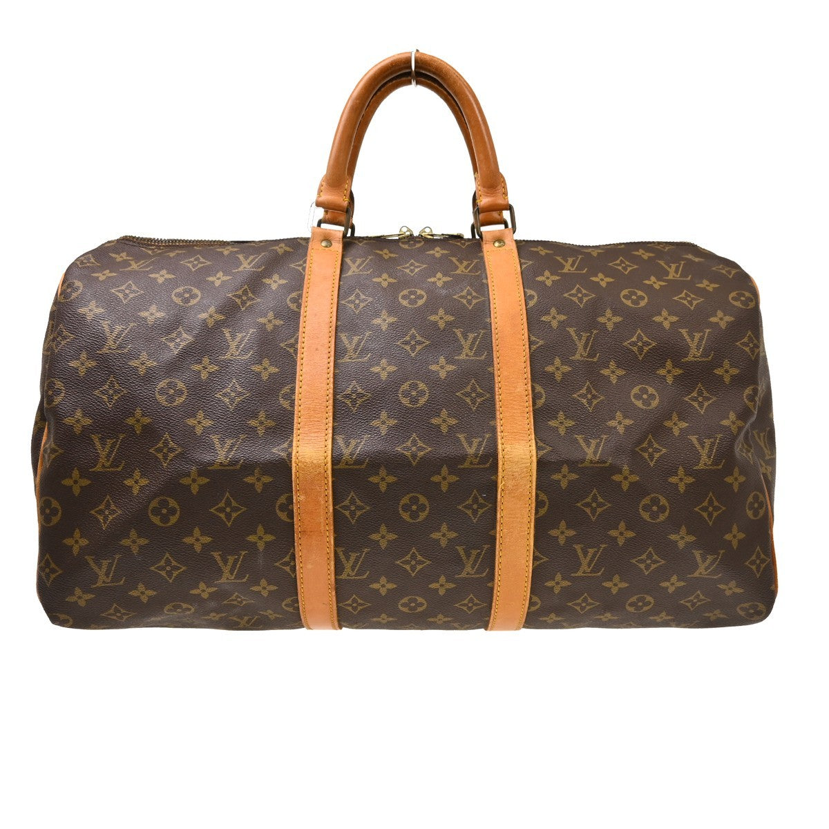 Louis Vuitton Keepall Canvas Brown Canvas Travel Bag Bag (Pre-Owned)