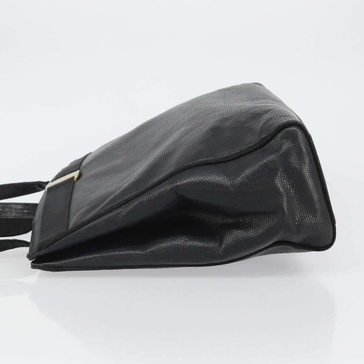 Salvatore Ferragamo Vala Tote Leather Black Leather Shoulder Bag Bag (Pre-Owned)