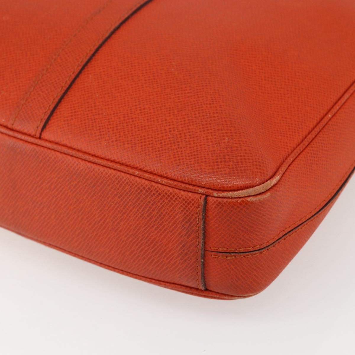 Louis Vuitton Porte-Documents Voyage Taiga Leather Orange Leather Briefcase Bag (Pre-Owned)